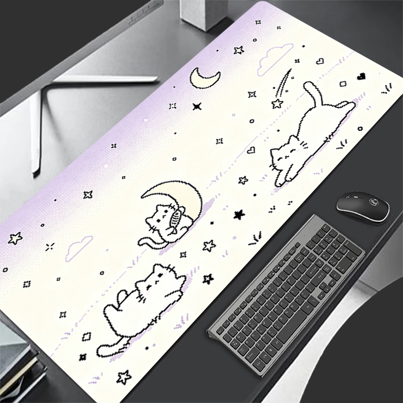 저화소 만화 마우스 패드 노트북 확장형 데스크 매트 고 - Esports Gaming Keyboard And Mouse 리뷰 및 가격