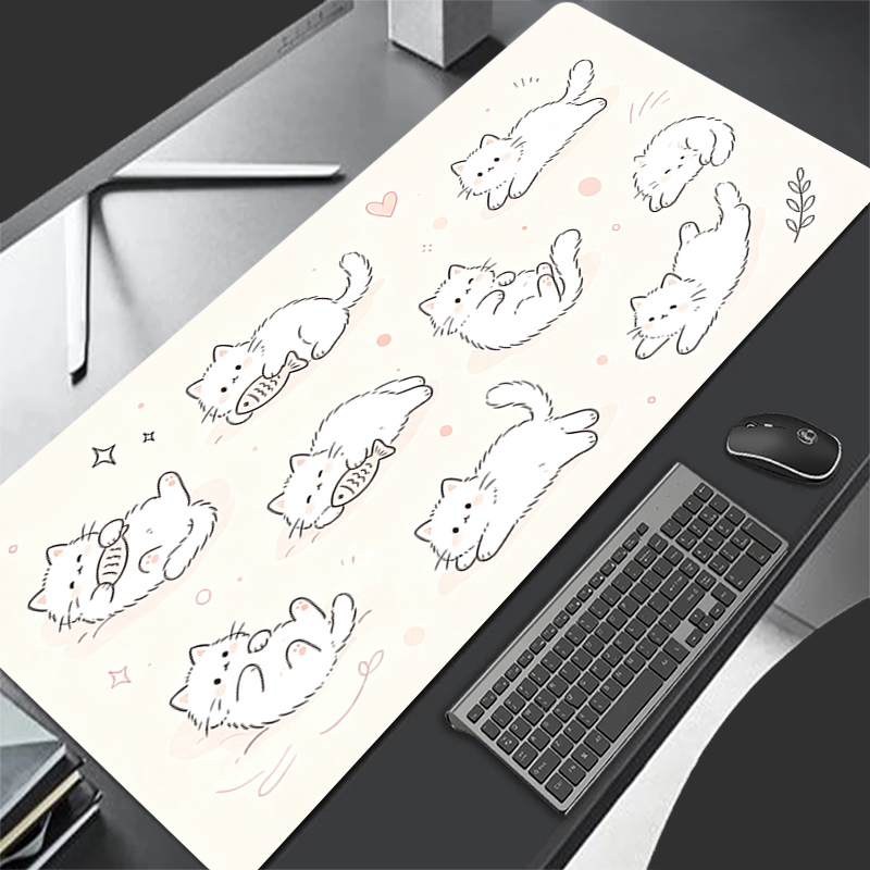저화소 만화 마우스 패드 노트북 확장형 데스크 매트 고 - Esports Gaming Keyboard And Mouse 리뷰 및 가격